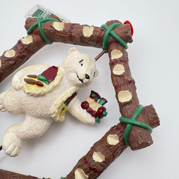 Midwest Of Cannon Falls Polar Bear Christmas Tree Ornament Artist Painter Spins - Picture 5 of 6